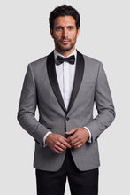 BLACKTIE "Sebastian" Grey Pindot Tuxedo Jacket