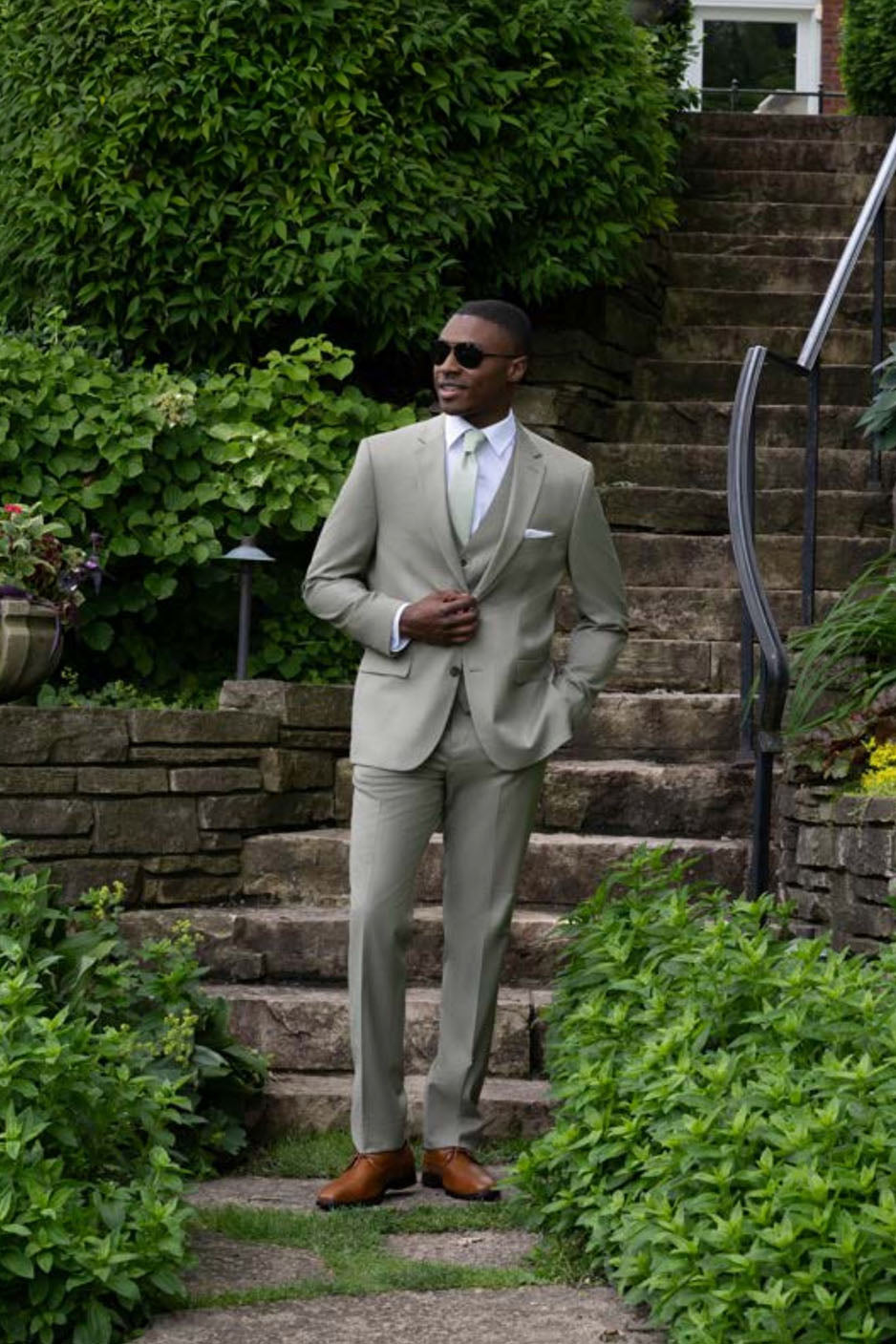 Couture 1910 "Sharkskin" Celadon Green Suit Jacket (Separates)