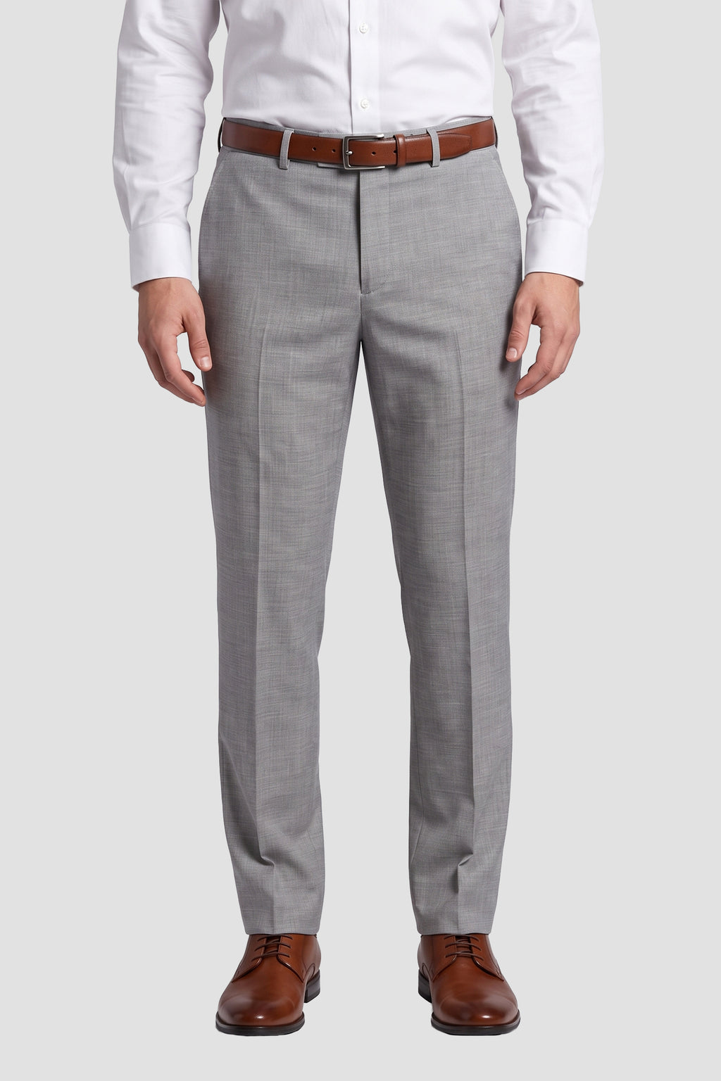 Couture 1910 "Sharkskin" Black & White Plain Front Pants