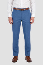 Couture 1910 "Sharkskin" Marine Blue Plain Front Pants