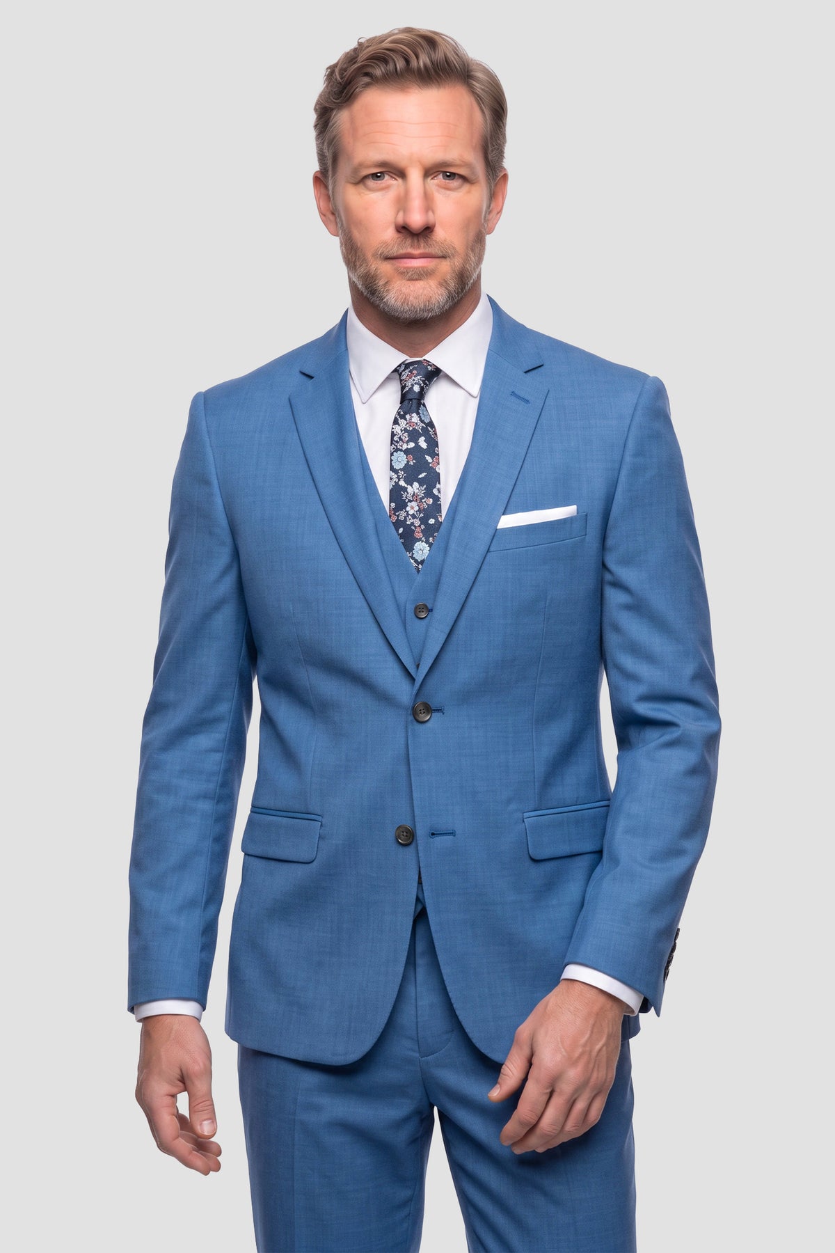 Couture 1910 "Sharkskin" Marine Blue Suit Jacket (Separates)