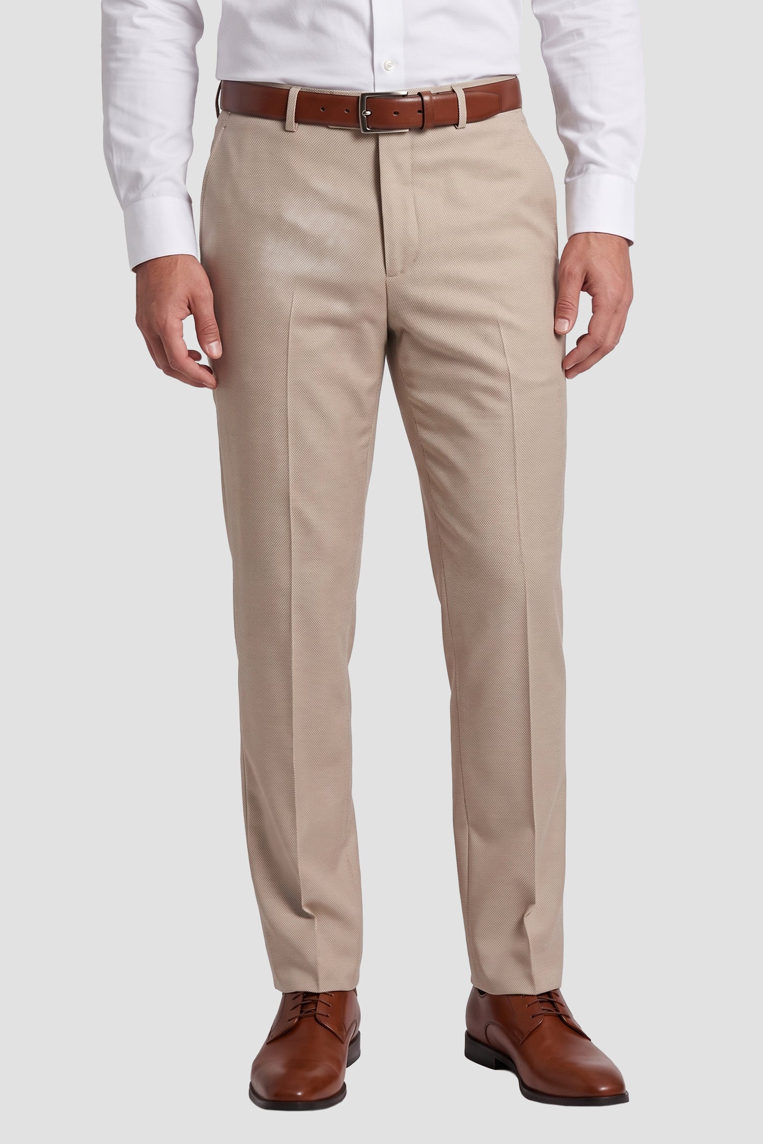 mens khaki dress pants Sharkskin Tan Plain Front atr_color-beige Taylor Party/Cocktail Dresses for constructed from a durable Size:2XLARGE