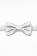 Cristoforo Cardi Pre-Tied Silver Faille Silk Bow Tie