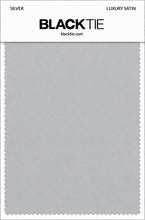 Silver Luxury Satin fabric swatch card