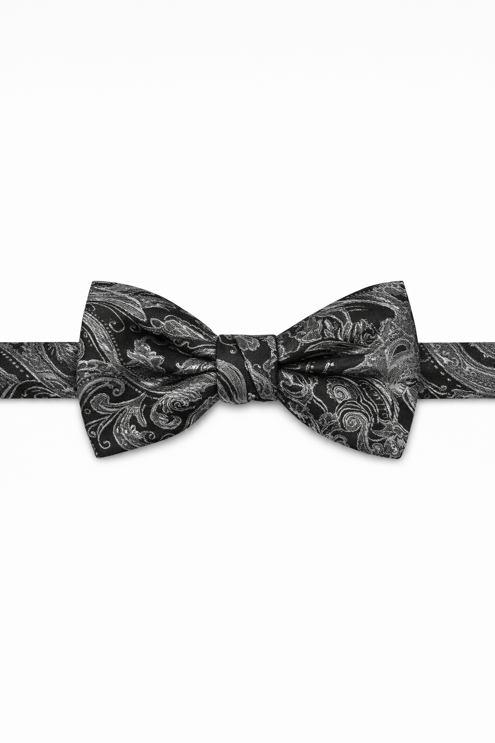 Cardi Pre-Tied Silver Tapestry Bow Tie
