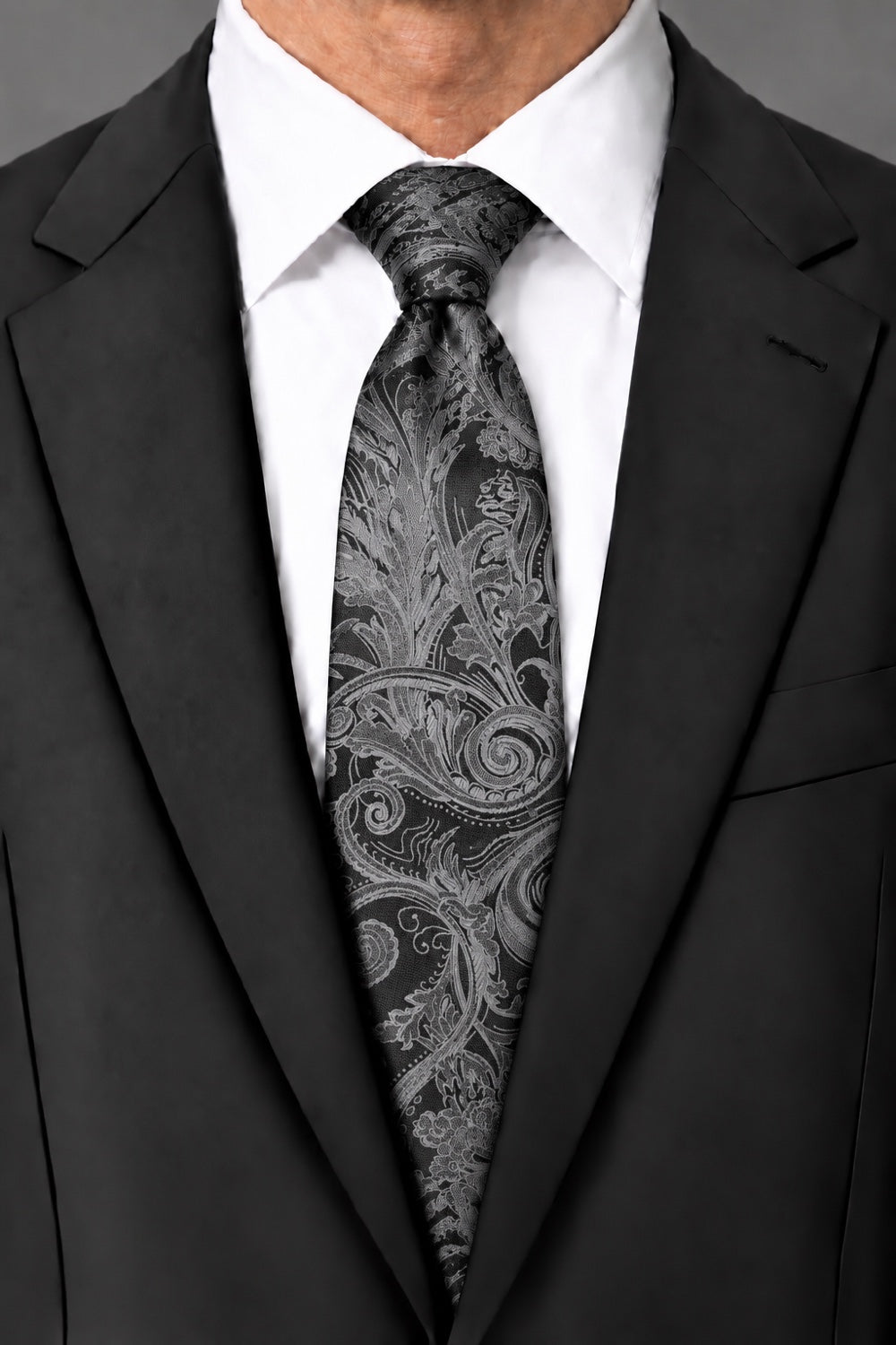 Cardi Silver Tapestry Necktie