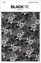 Ted Stanford Steel Blossom Floral Necktie