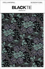 Ted Stanford Steel & Waterfall Blossom Floral Necktie