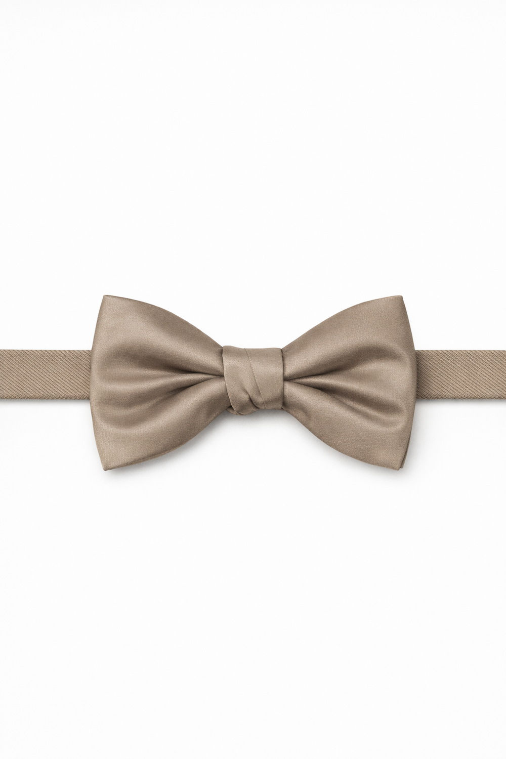Cardi Pre-Tied Stone Luxury Satin Bow Tie