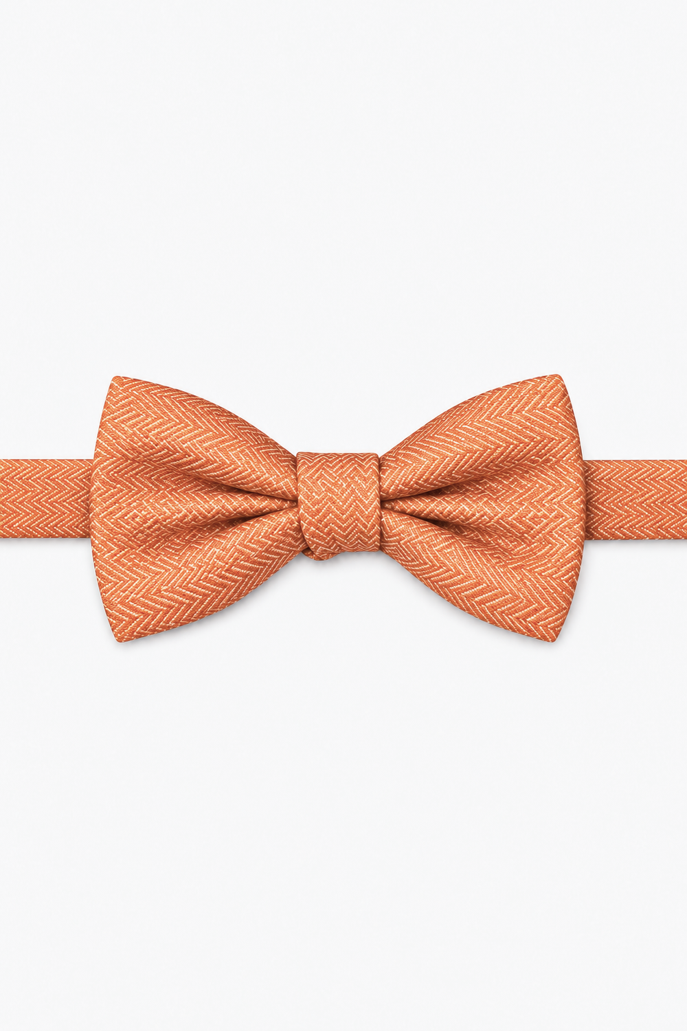 Cardi Tangerine Herringbone Bow Tie