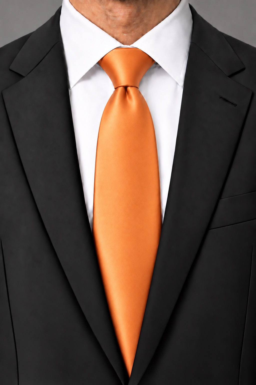Cardi Tangerine Luxury Satin Necktie