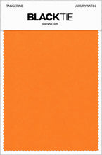 Tangerine Luxury Satin fabric swatch card