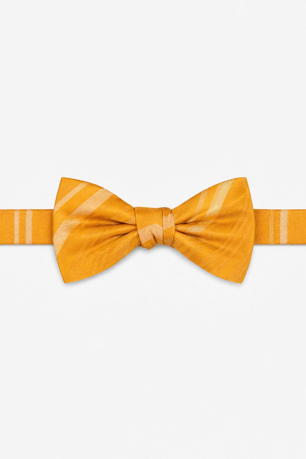 Cardi Pre-Tied Tangerine Striped Satin Bow Tie