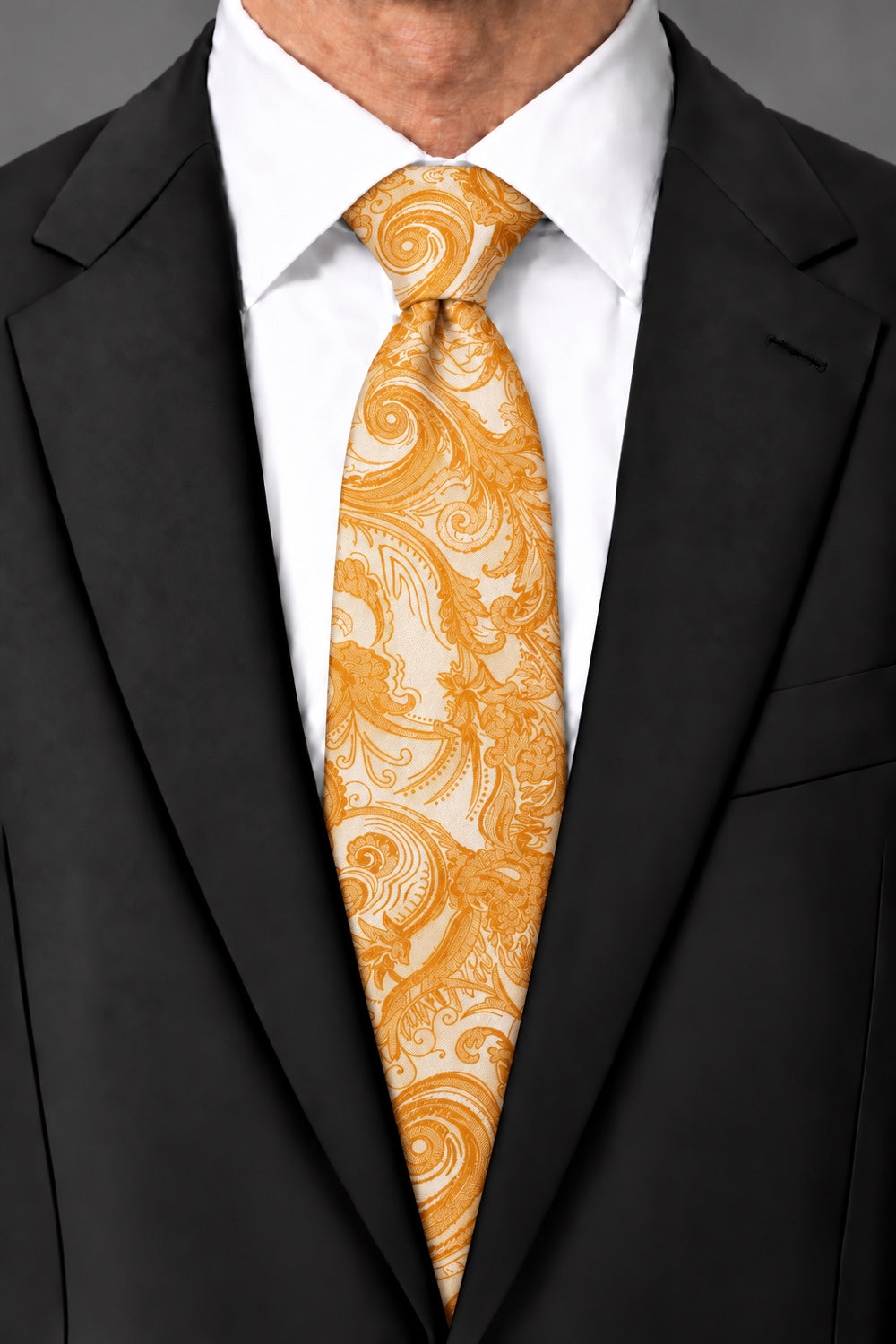 Cardi Tangerine Tapestry Necktie