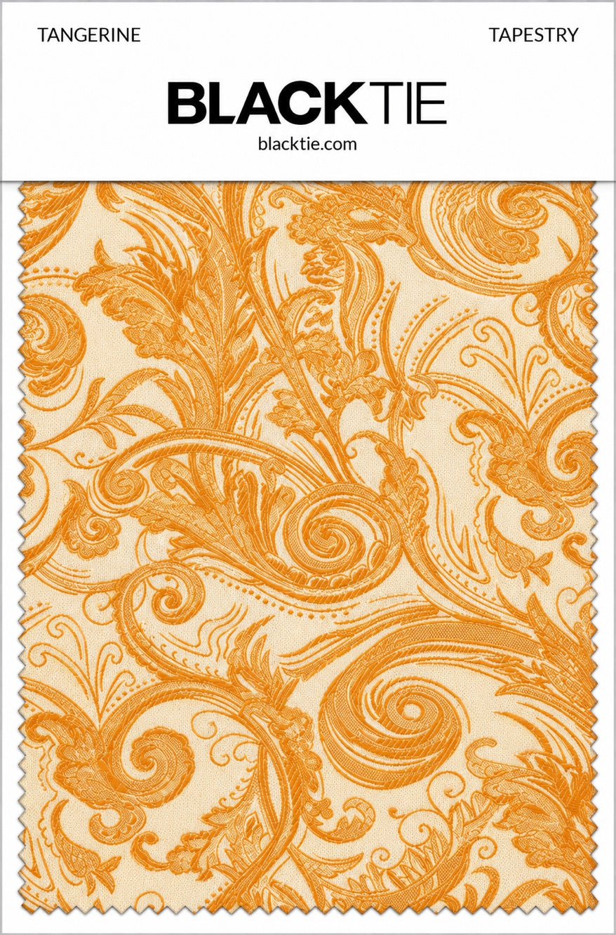 Cardi Tangerine Tapestry Necktie