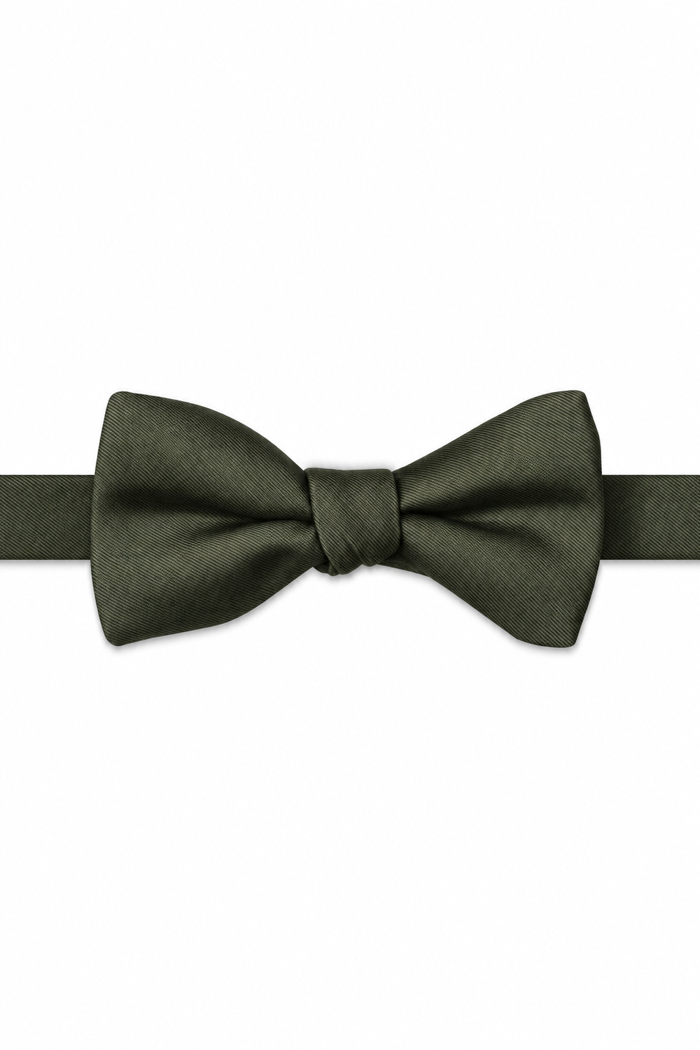 Tarragon Modern Solid Bow Tie - pre-tied bow tie, front view