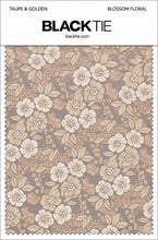 Ted Stanford Taupe & Golden Blossom Floral Necktie