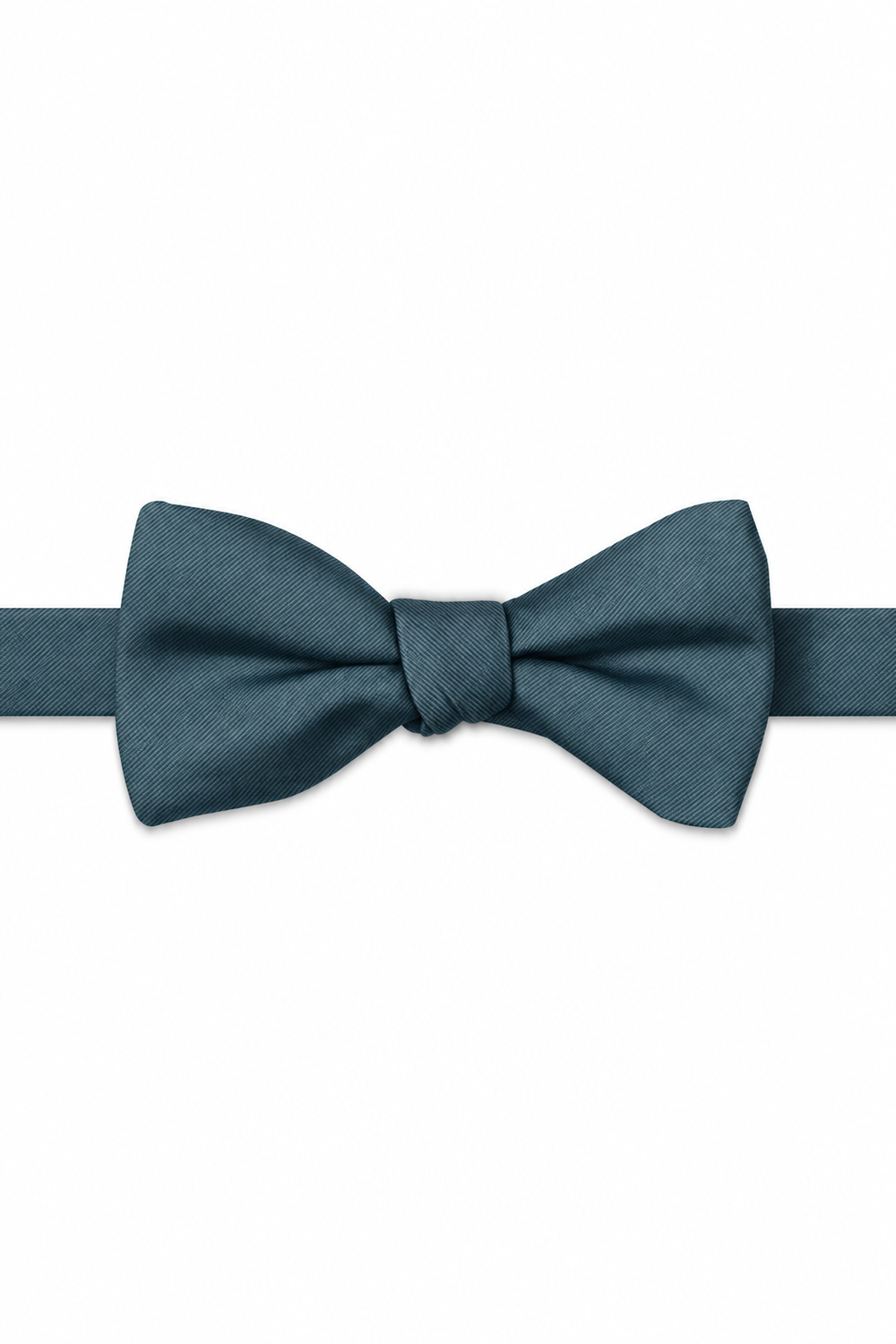 Teal Blue Modern Solid Bow Tie - pre-tied bow tie, front view