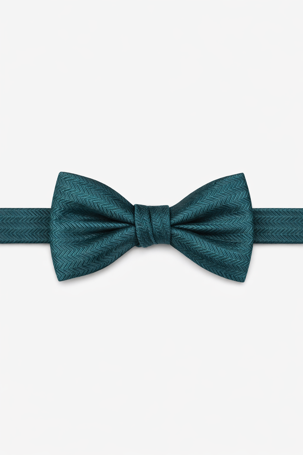 Cardi Teal Herringbone Bow Tie