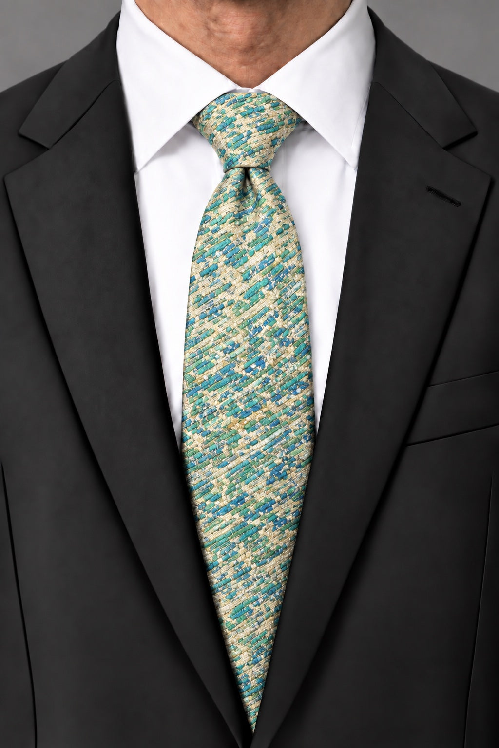 Cardi Teal Laurent Necktie