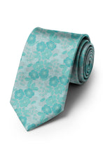 Ted Stanford Aqua Blossom Floral Necktie