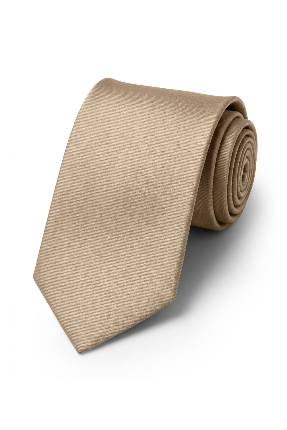 Ted Stanford AZ Champagne Modern Solid Necktie