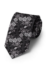 Ted Stanford Black Blossom Floral Necktie