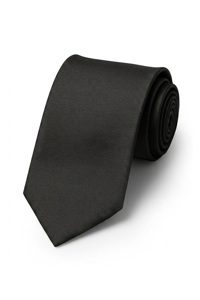 Ted Stanford Black Modern Solid Necktie