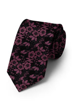 Ted Stanford Black Raspberry Blossom Floral Necktie