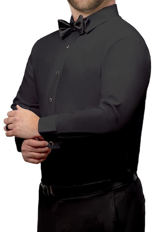 Stretch" Black Laydown Formal Shirt BlackTie.com Stretch" Black Laydown Formal Shirt BlackTie.com