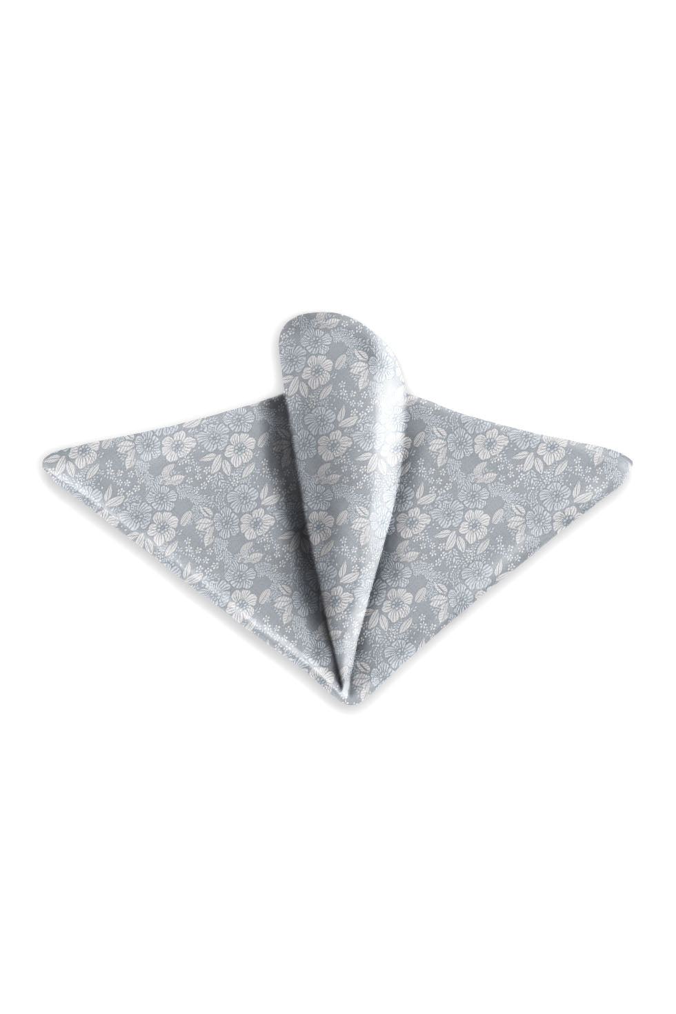 Ted Stanford Bridal Blue Blossom Floral Pocket Square