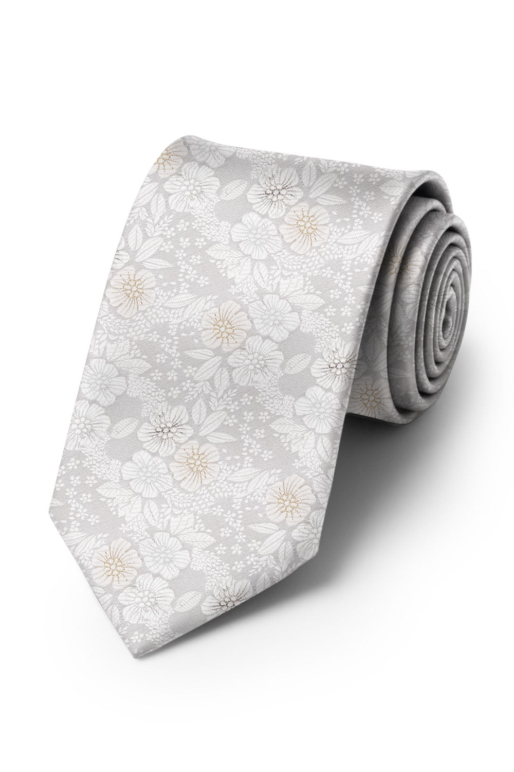 Ted Stanford Bridal Ivory Blossom Floral Necktie