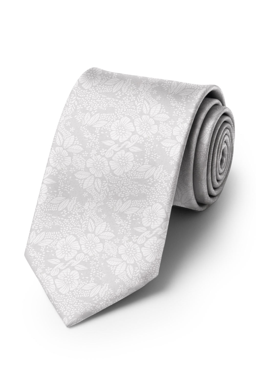 Ted Stanford Bridal White Blossom Floral Necktie