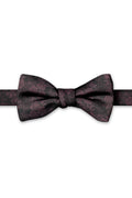 Burgundy Blossom Floral Hand Knot Banded Bow Tie - pre-tied bow tie, front view
