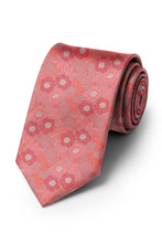 Ted Stanford Dark Coral Blossom Floral Necktie