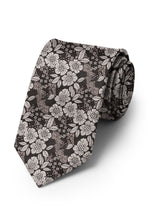Ted Stanford Dark Sandstone Blossom Floral Necktie