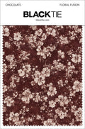 BLACKTIE Chocolate Floral Fusion Fabric Swatch