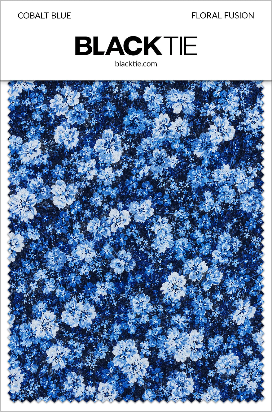 Ted Stanford "Floral Fusion" Cobalt Blue Peak Tuxedo Jacket (Separates)