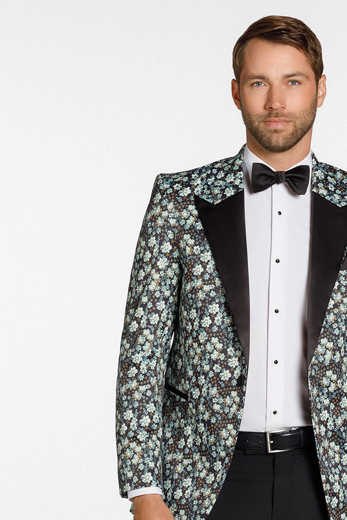 Ted Stanford "Floral Fusion" Sage Peak Tuxedo Jacket (Separates)