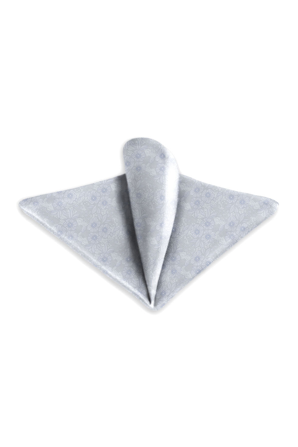 Ted Stanford Light Blue Blossom Floral Pocket Square