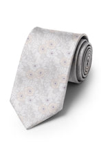 Ted Stanford Light Greige Blossom Floral Necktie
