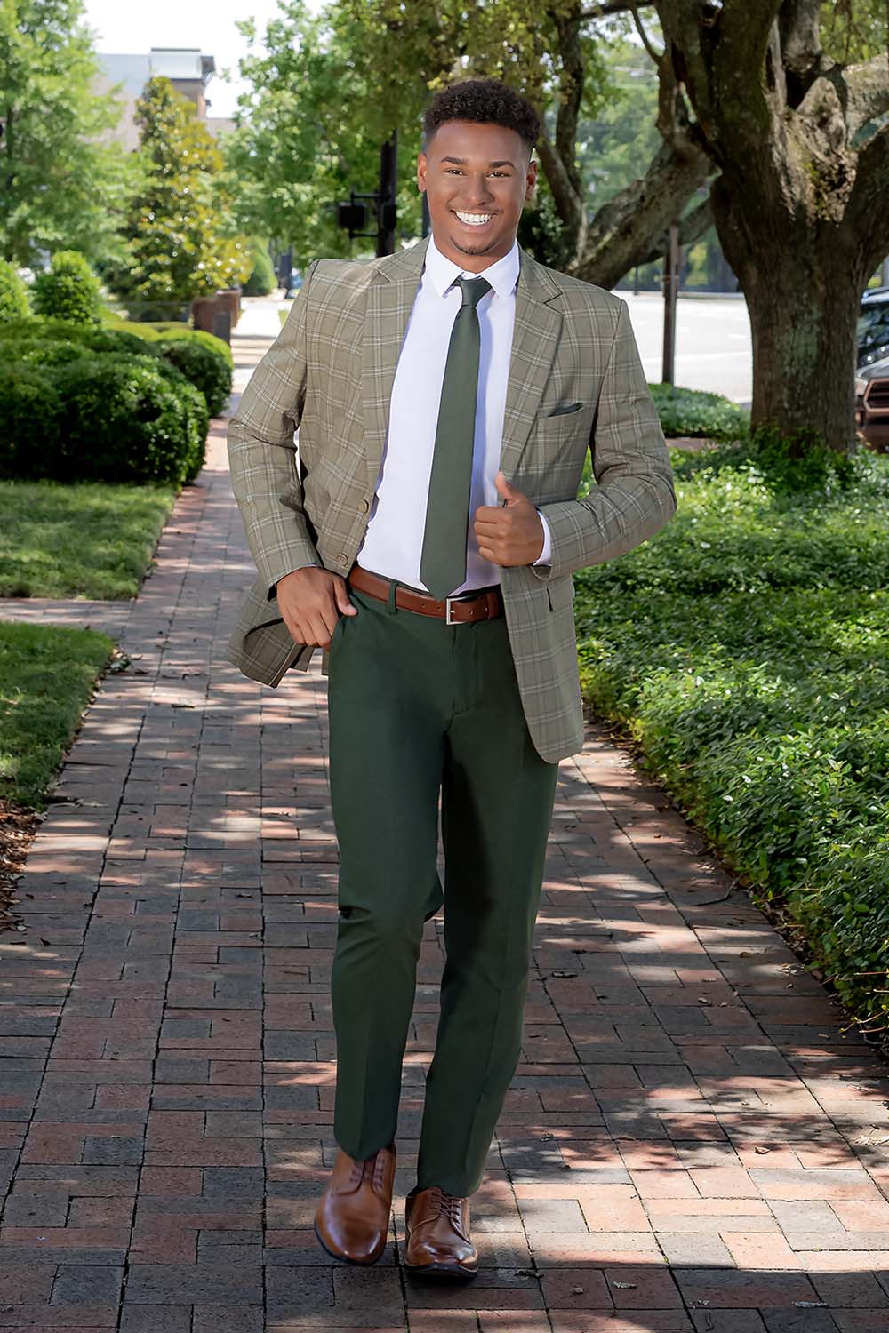 Ted Stanford "Metro Plaid" Sage Suit Jacket (Separates)