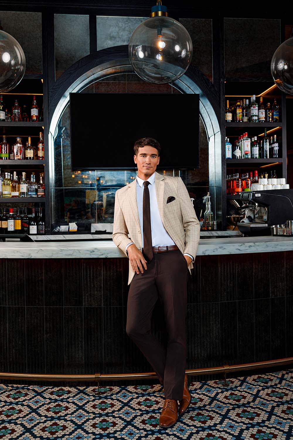 Ted Stanford "Metro Plaid" Tan Suit Jacket (Separates)