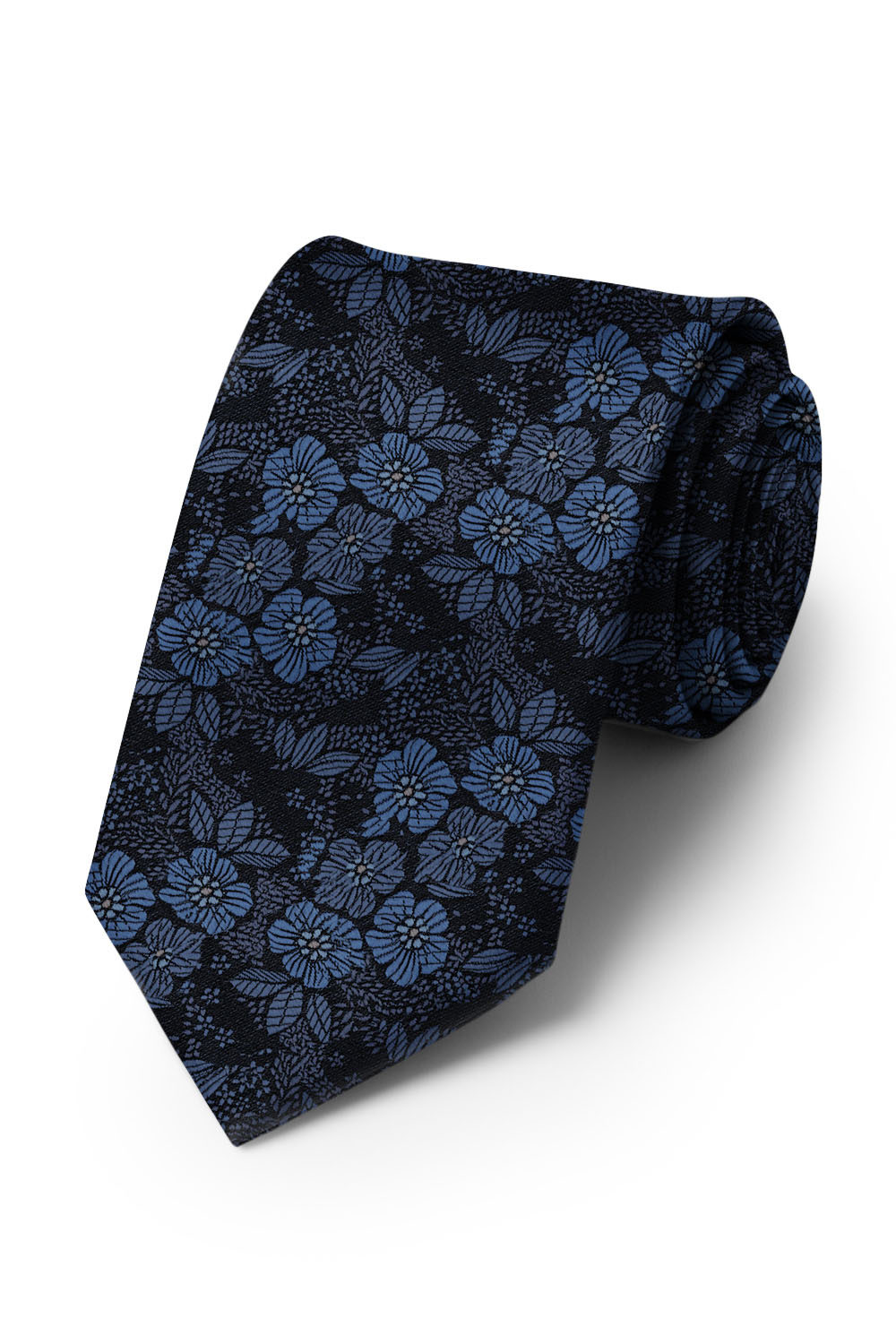 Ted Stanford Navy Blossom Floral Necktie