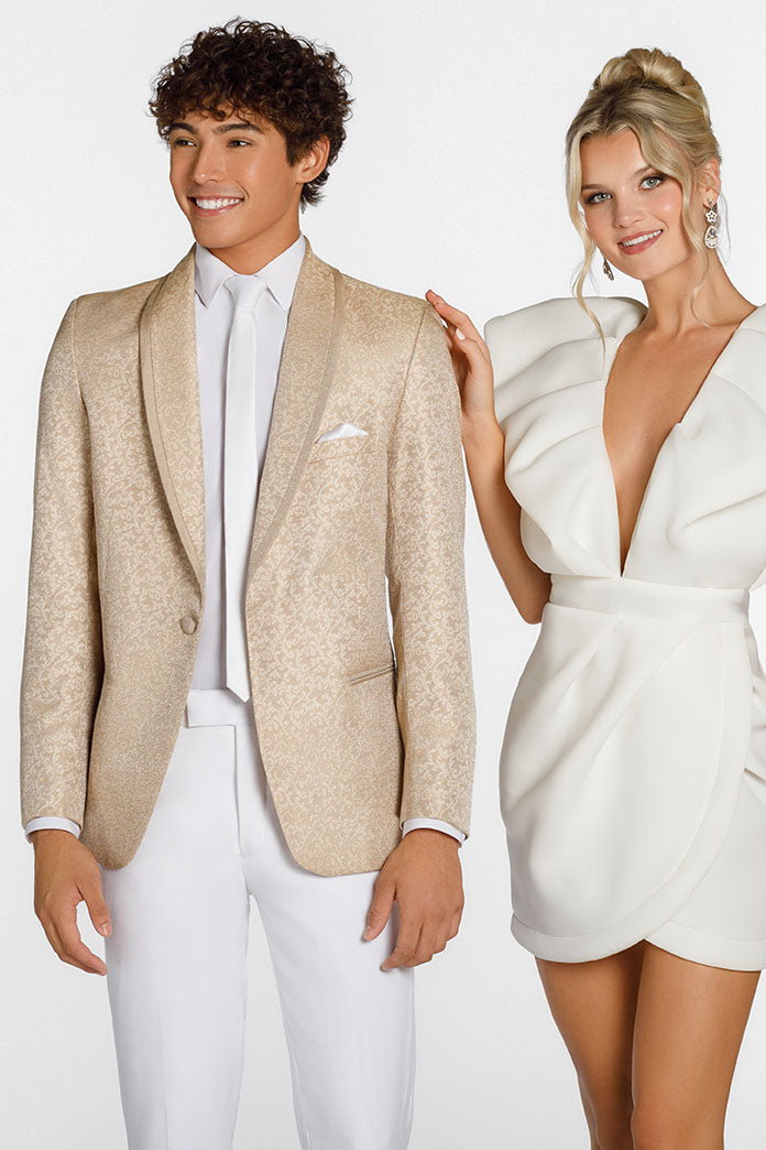 Ted Stanford "Night Vine" Caramel Shawl Tuxedo Jacket (Separates)