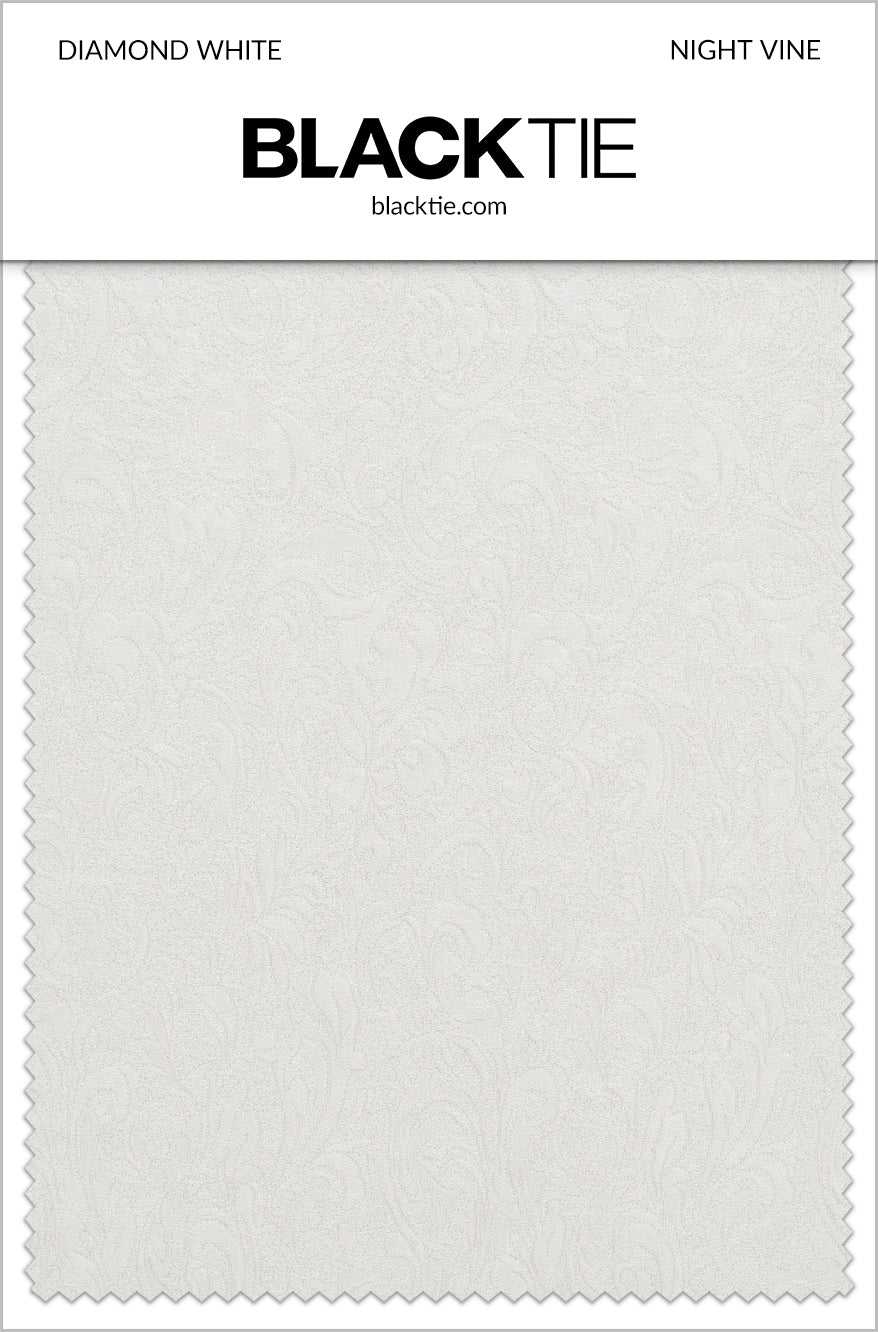BLACKTIE Diamond White Night Vine Fabric Swatch