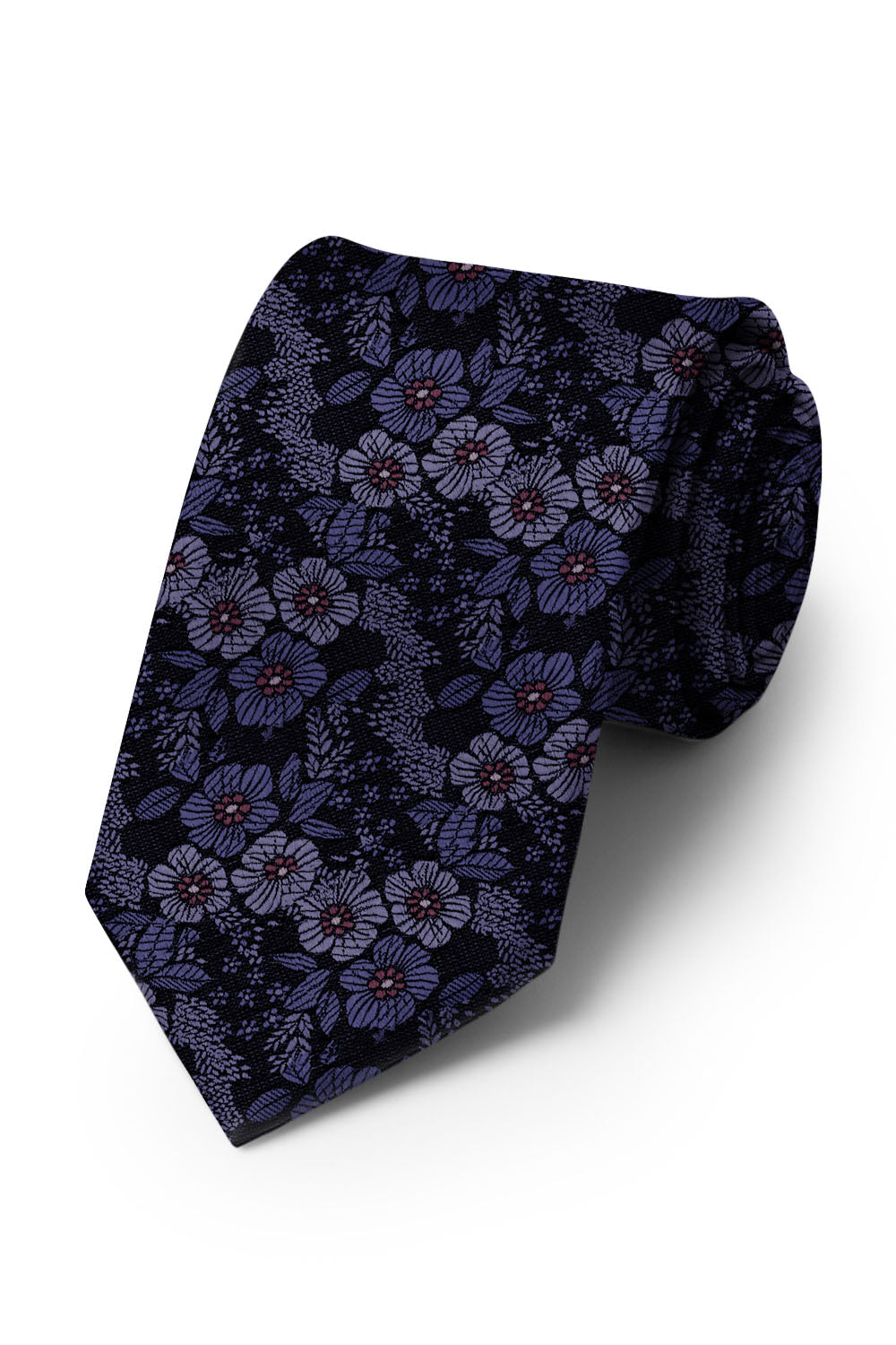 Ted Stanford Purple & Fuchsia Blossom Floral Necktie