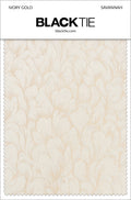BLACKTIE Ivory & Gold Savannah Fabric Swatch