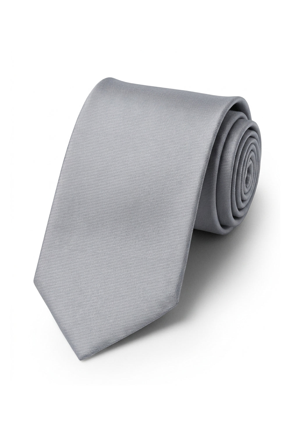 Ted Stanford Silver Mist Modern Solid Necktie