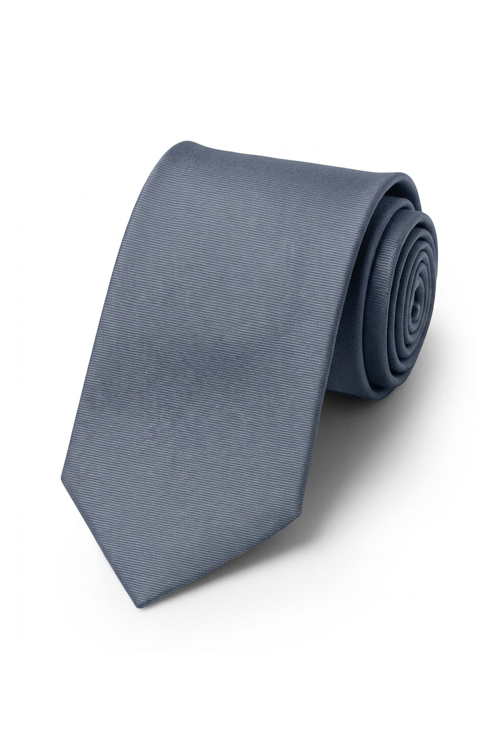 Ted Stanford Steel Blue Modern Solid Necktie